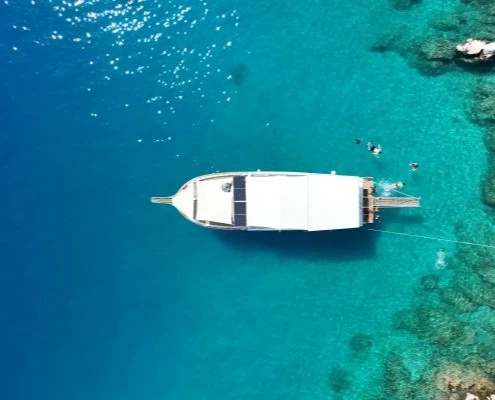 From Olympos to Kekova Boat Drone Shot