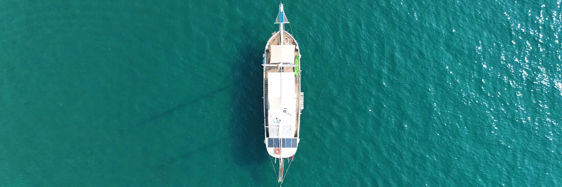 Bird's-eye View of a Private Boat in Kekova